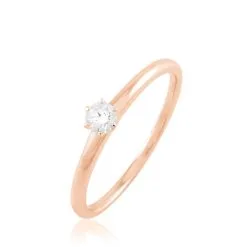 Histoire D'Or Bague Solitaire Natalia Or Rose Diamant
