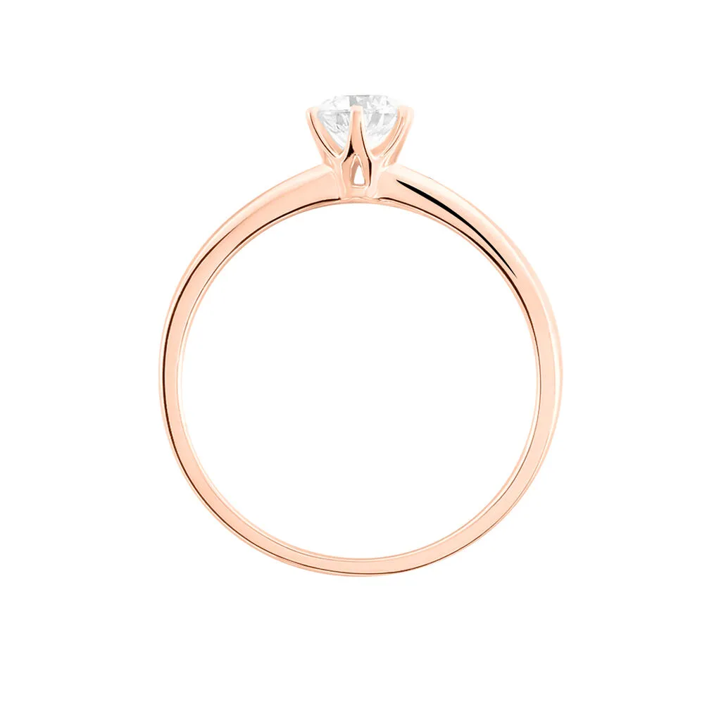 Histoire D'Or Bague Solitaire Natalia Or Rose Diamant – Image 3