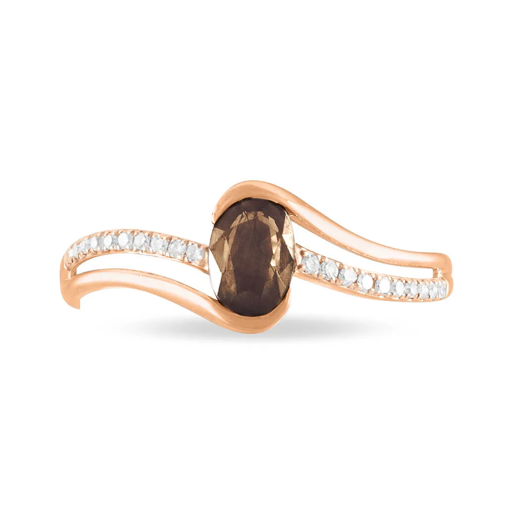 Histoire D'Or Bague Anja Or Rose Quartz Et Diamant – Image 2