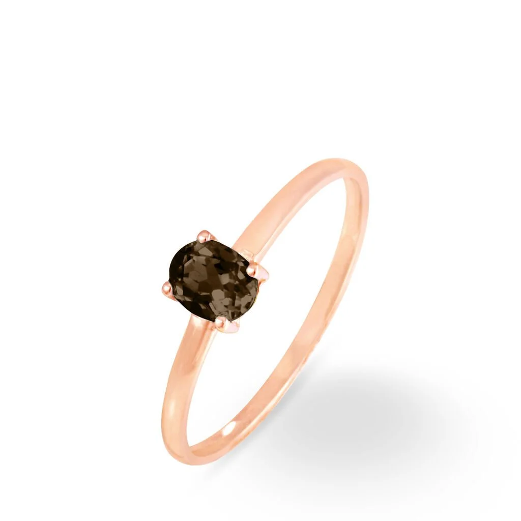 Histoire D'Or Bague Lily Or Rose Quartz