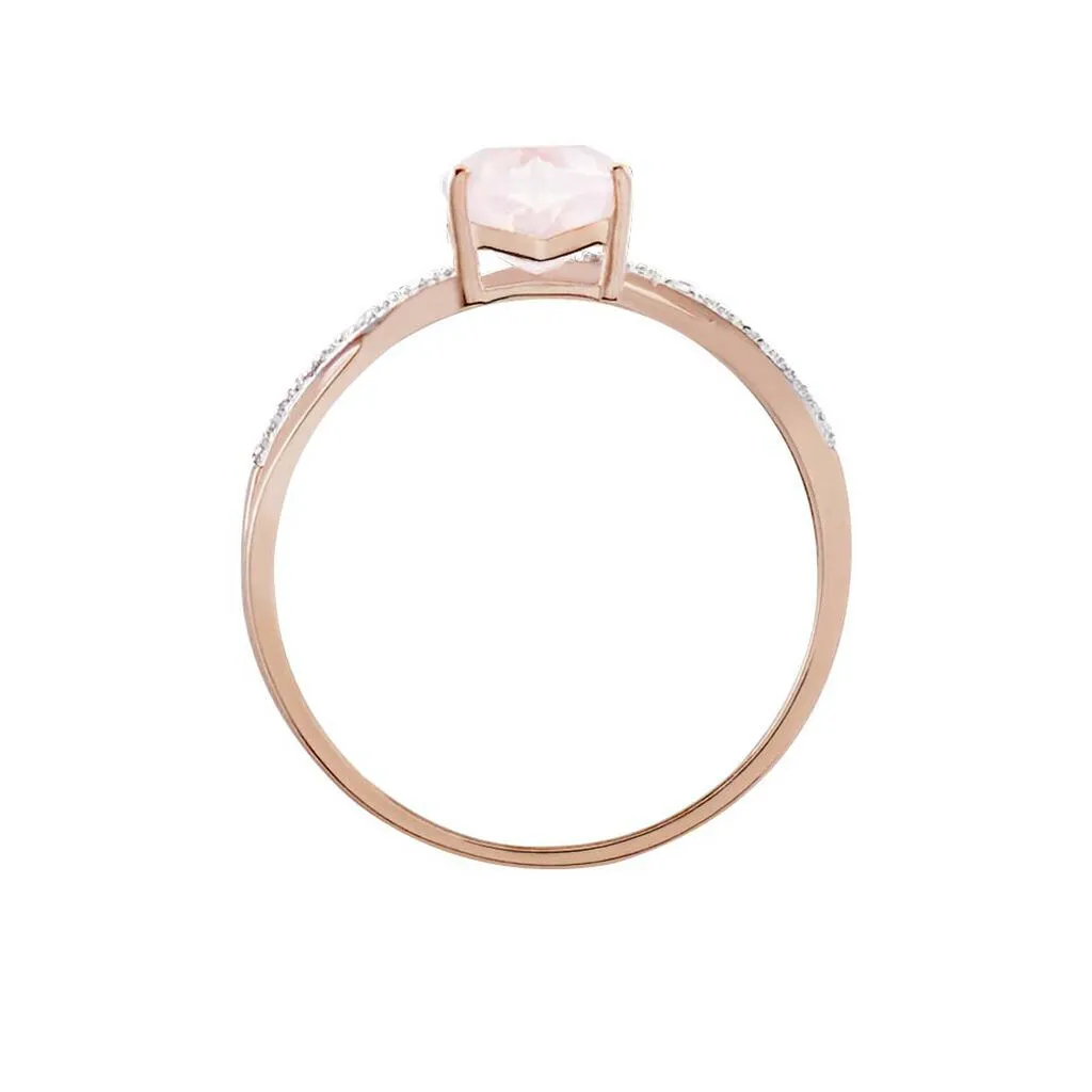 Histoire D'Or Bague Clothilde Or Rose Quartz Et Oxyde – Image 3