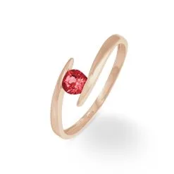 Histoire D'Or Bague Tiphaine Or Rose Rubis