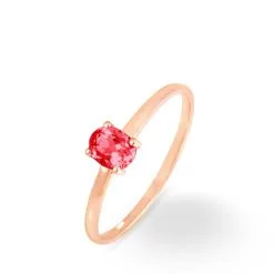 Histoire D'Or Bague Lily Or Rose Rubis
