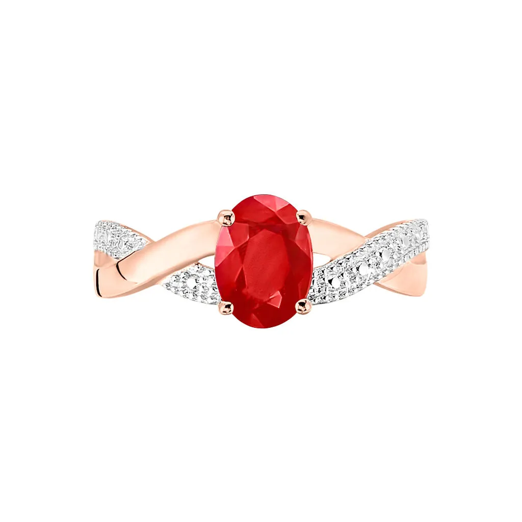 Histoire D'Or Bague Candice Or Rose Rubis – Image 2