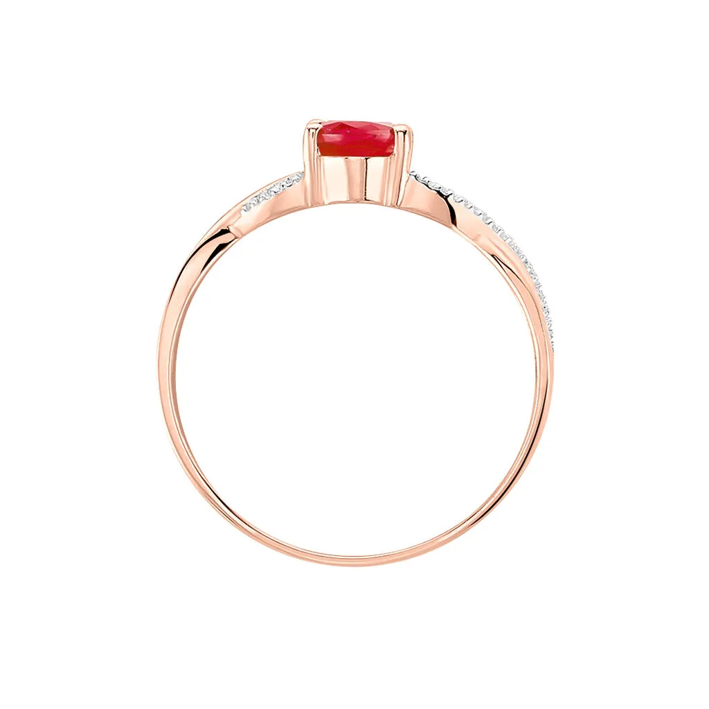 Histoire D'Or Bague Candice Or Rose Rubis – Image 3