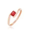 Histoire D'Or Bague Camilia Or Rose Rubis