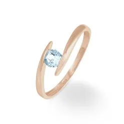 Histoire D'Or Bague Tiphaine Or Rose Topaze