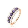 Histoire D'Or Bague Margaux Or Rose Amethyste Et Diamant