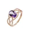 Histoire D'Or Bague Tina Or Rose Amethyste Et Diamant