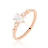 Histoire D'Or Bague Alisonne Or Rose Oxyde De Zirconium