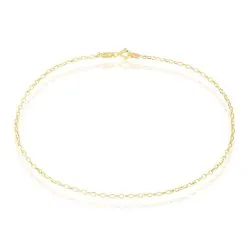 Histoire D'Or Chaîne De Cheville Maille Jaseron Or Jaune