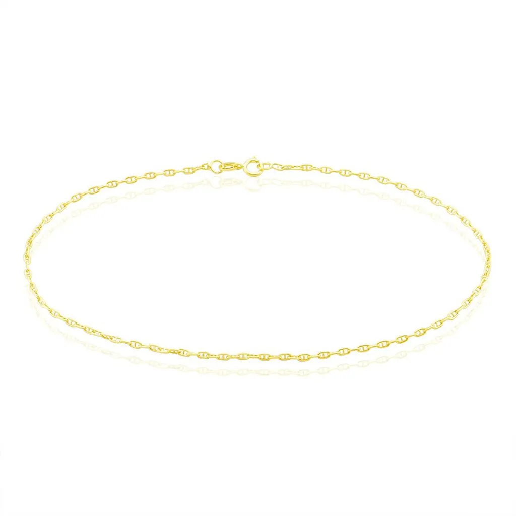 Histoire D'Or Chaîne De Cheville Maille Marine Or Jaune