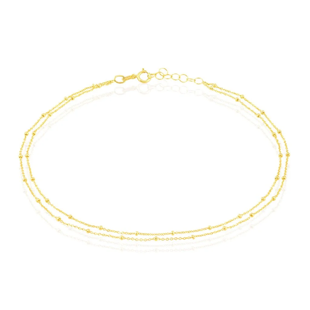 Histoire D'Or Chaîne De Cheville Double Chaîne Or Jaune