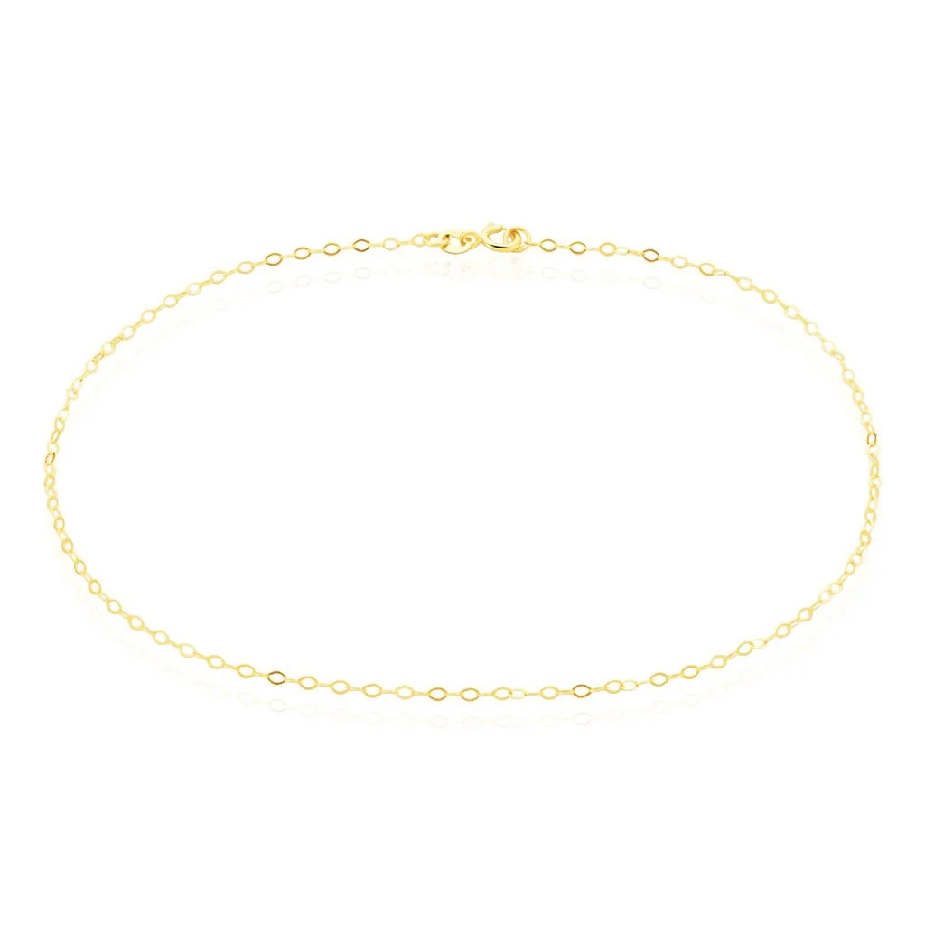 Histoire D'Or Chaîne De Cheville Maille Forçat Or Jaune