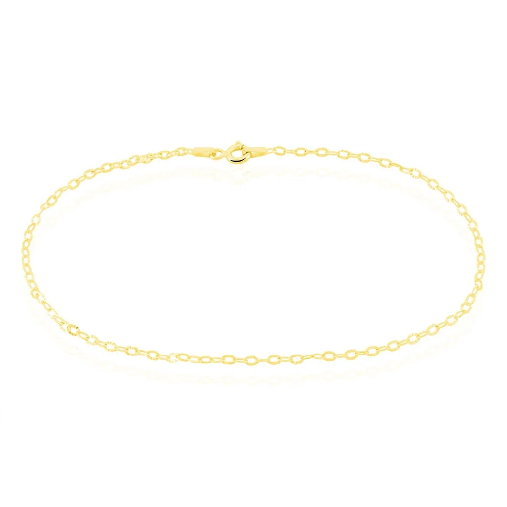Histoire D'Or Chaîne De Cheville Maille Soleil Or Jaune