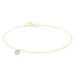 Histoire D'Or Chaîne De Cheville Samanta Or Jaune Oxyde De Zirconium