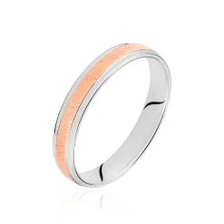 Histoire D'Or Alliance Selenne Ruban Plat Or Bicolore