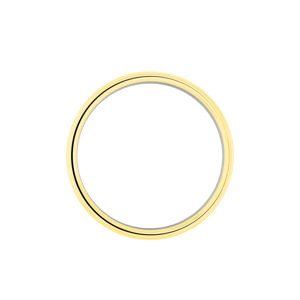 Histoire D'Or Alliance Viane Ruban Plat Or Bicolore – Image 3