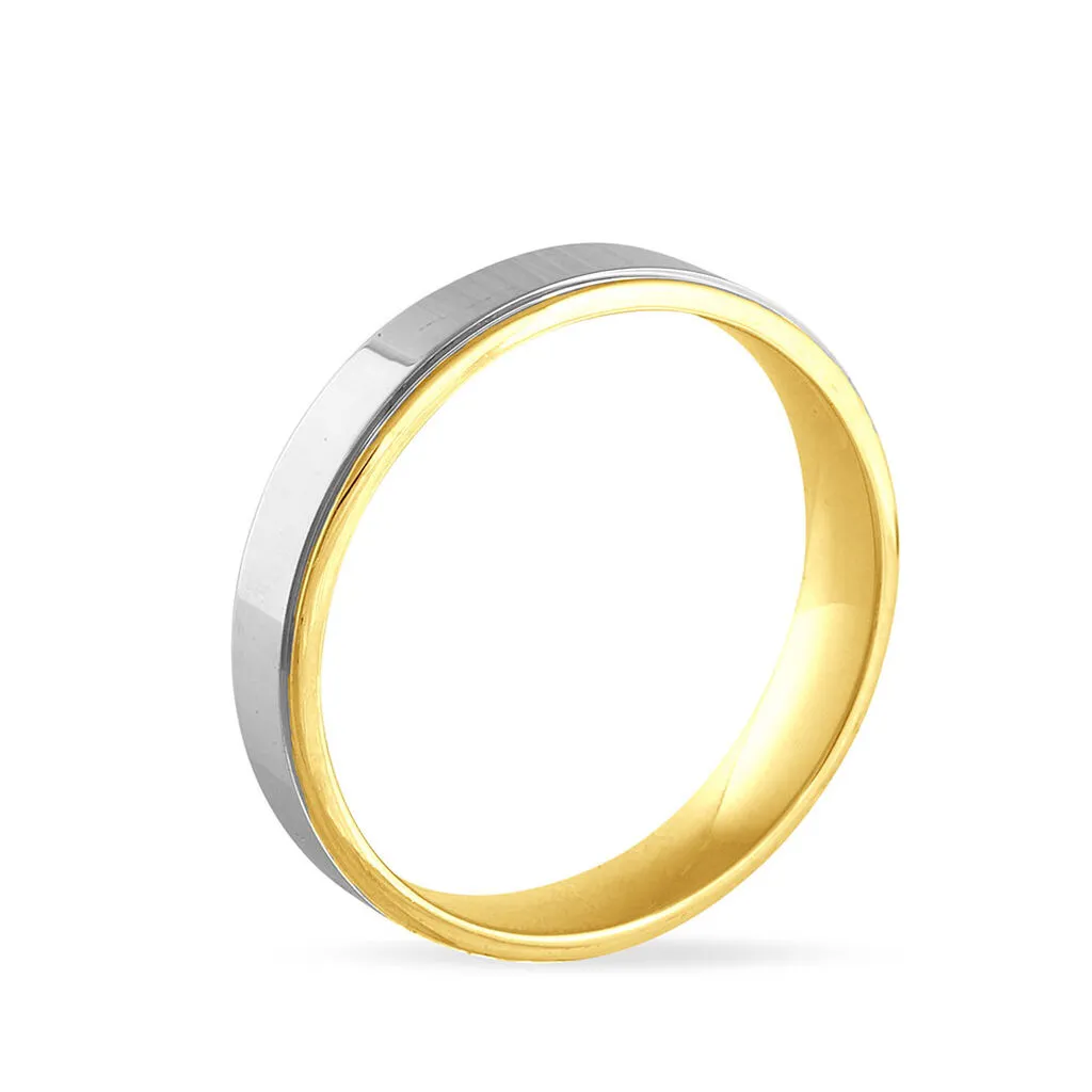 Histoire D'Or Alliance Beatrice Ruban Plat Or Bicolore – Image 2