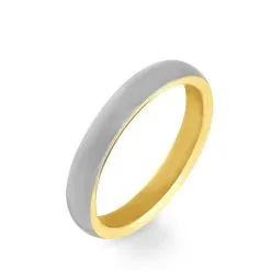 Histoire D'Or Alliance Loica Ruban Bombé Or Bicolore