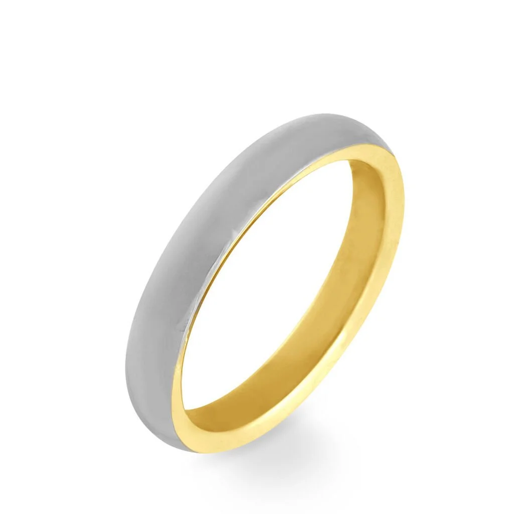 Histoire D'Or Alliance Loica Ruban Bombé Or Bicolore