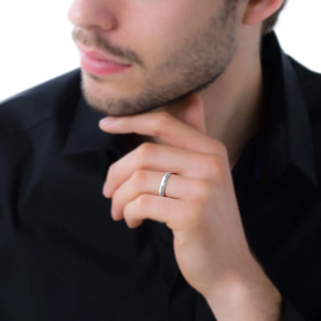 Histoire D'Or Alliance Mercure Ruban Plat Or Blanc – Image 4