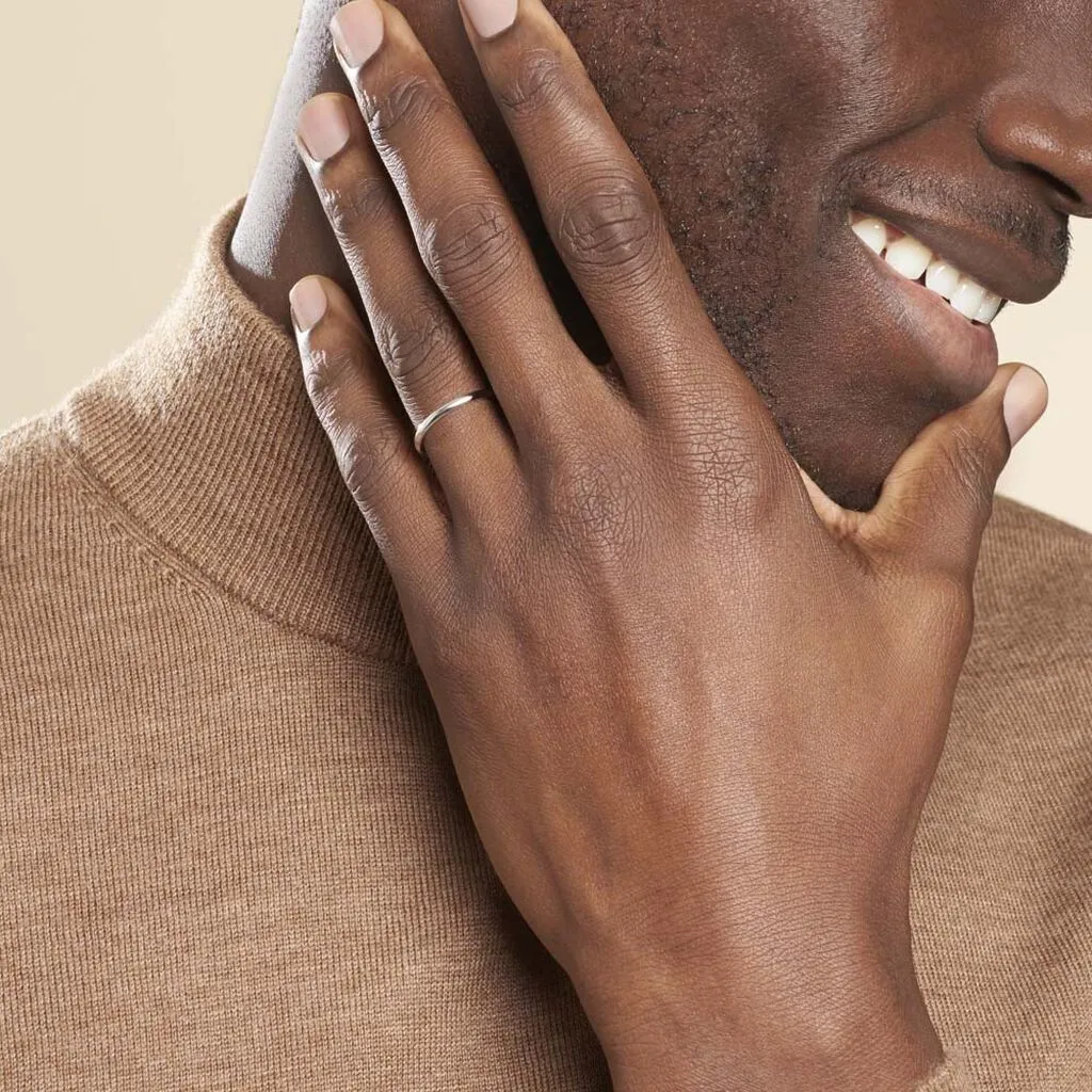 Histoire D'Or Alliance Aphrodite Demi Jonc Bombe Or Blanc – Image 7