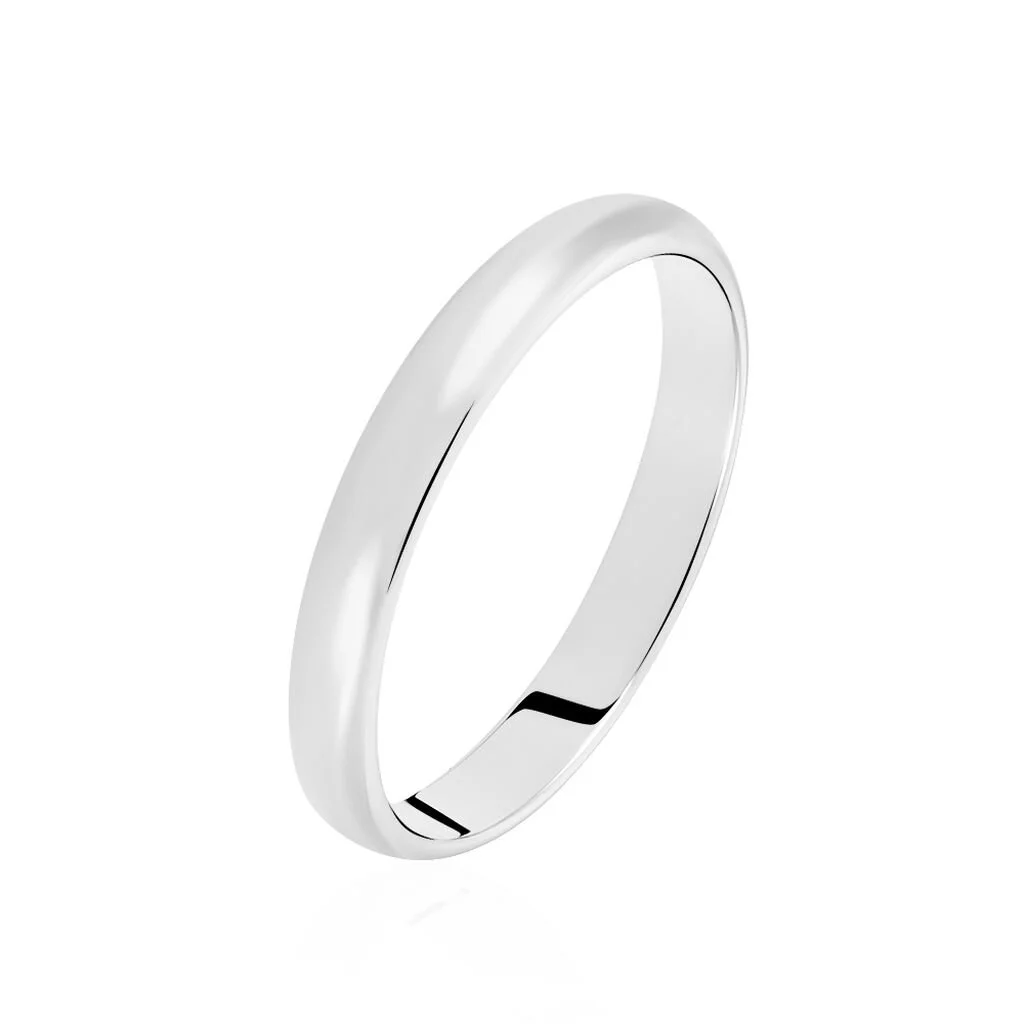 Histoire D'Or Alliance Aphrodite Demi Jonc Bombe Or Blanc