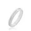Histoire D'Or Alliance Edos Mat Ruban Plat Or Blanc
