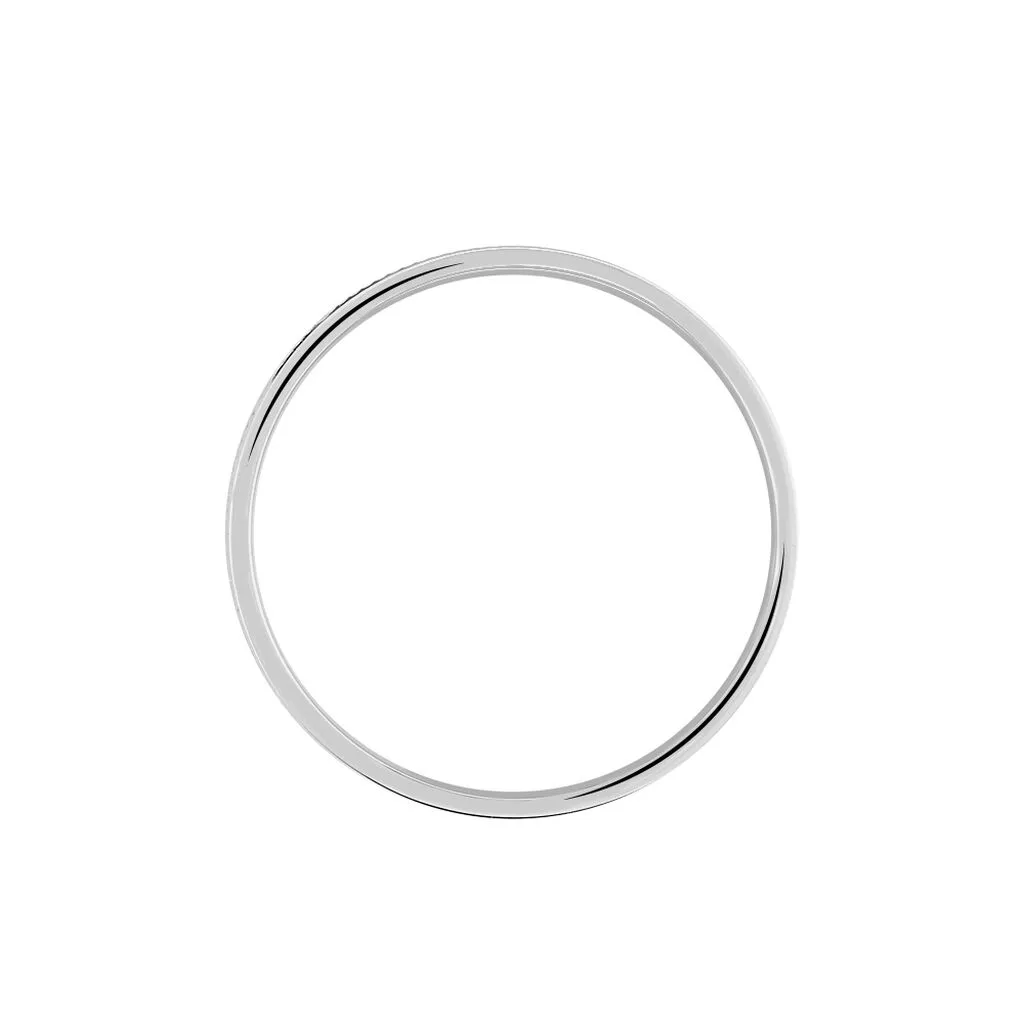 Histoire D'Or Alliance Eole Fantaisie Ruban Plat Or Blanc – Image 3