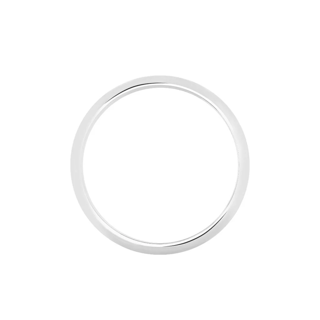 Histoire D'Or Alliance Athena Ruban Plat Or Blanc – Image 3