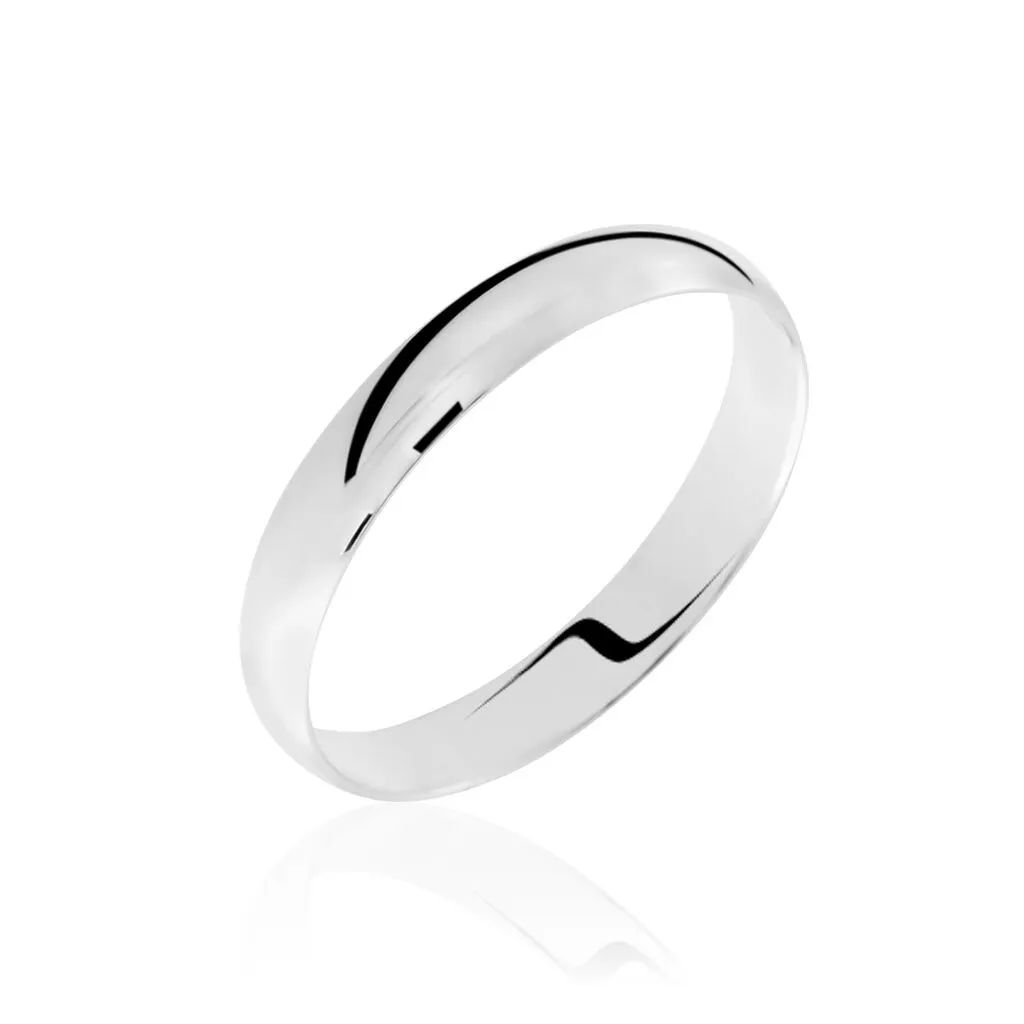 Histoire D'Or Alliance Meredithe Demi Jonc Classique Or Blanc