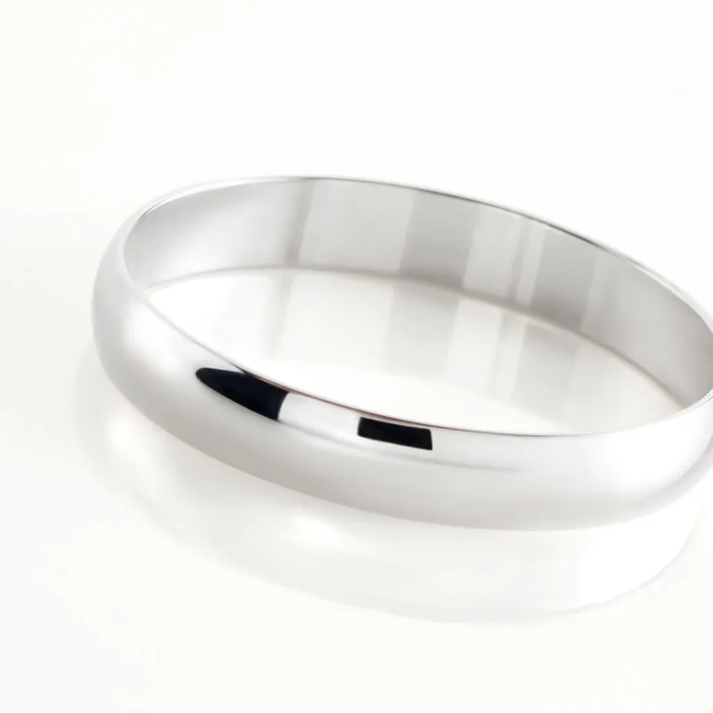 Histoire D'Or Alliance Meredithe Demi Jonc Classique Or Blanc – Image 4