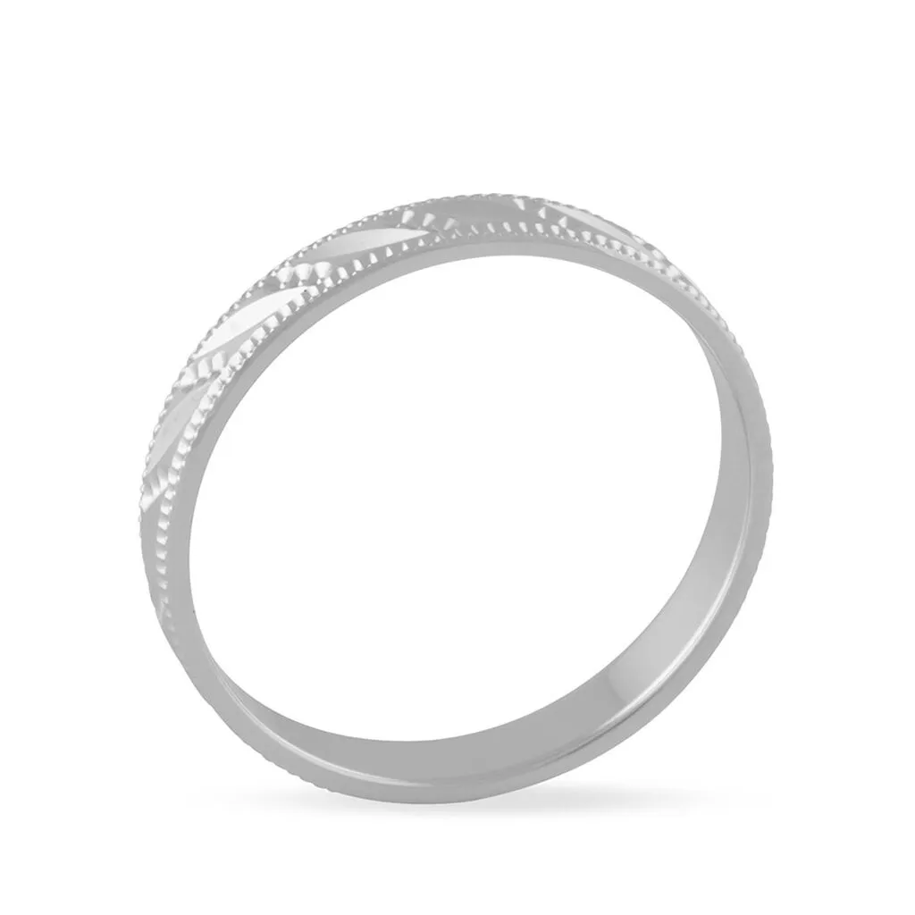 Histoire D'Or Alliance Eucleia Fantaisie Ruban Plat Or Blanc – Image 2