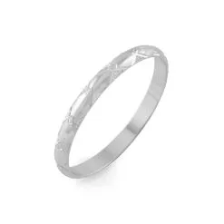 Histoire D'Or Alliance Harmonie Demi Jonc Classique Or Blanc