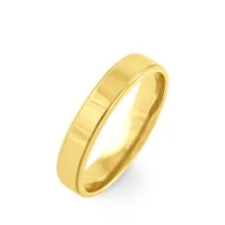 Histoire D'Or Alliance Beatrice Ruban Plat Or Jaune