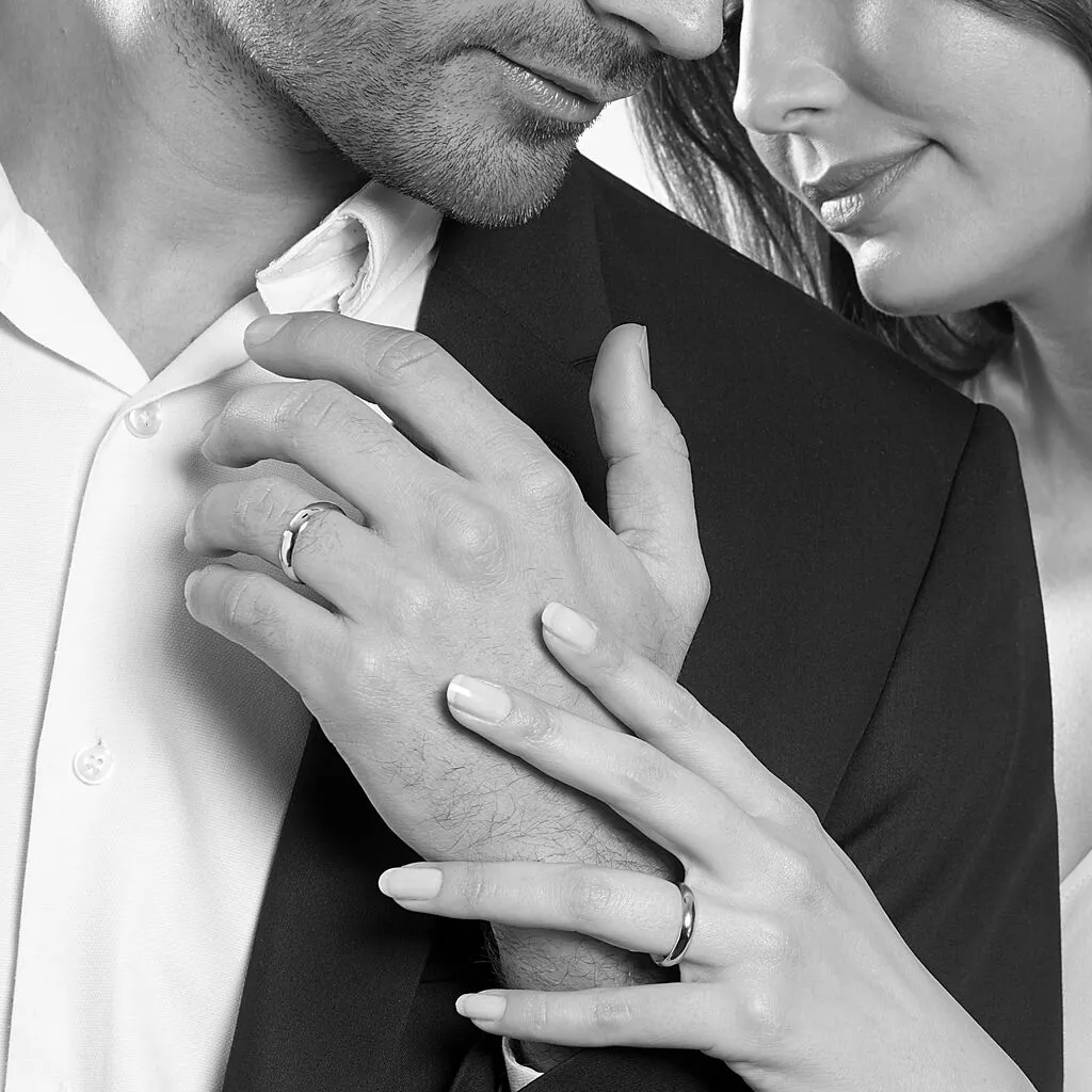 Histoire D'Or Alliance Aphrodite Demi Jonc Bombe Or Jaune – Image 5