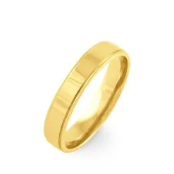 Histoire D'Or Alliance Beatrice Ruban Plat Or Jaune