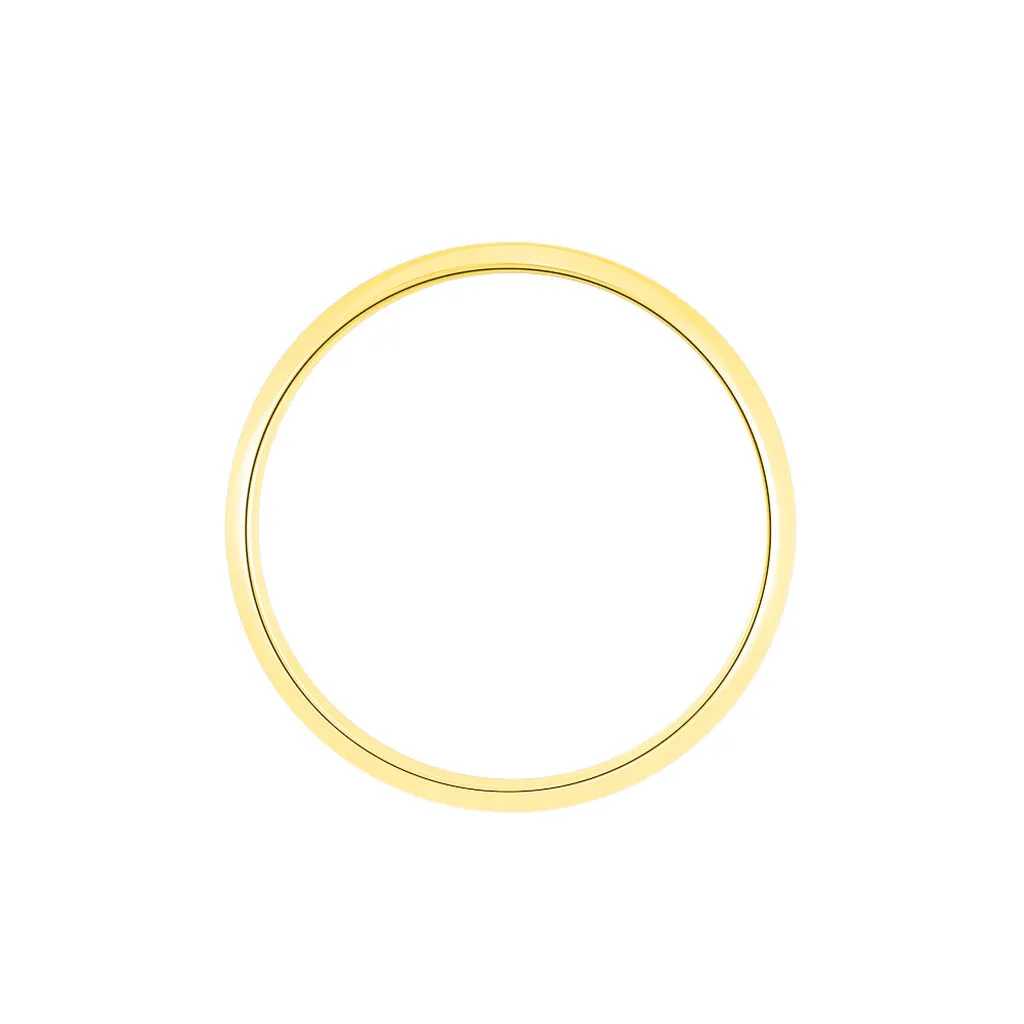 Histoire D'Or Alliance Aphrodite Demi Jonc Bombé Or Jaune – Image 3