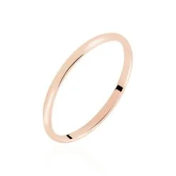 Histoire D'Or Alliance Meredithe Demi Jonc Classique Or Rose