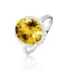 Histoire D'Or Bague Anna Or Blanc Citrine Et Diamant