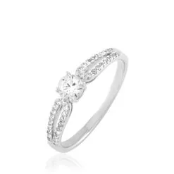 Histoire D'Or Bague Solitaire Katalina Or Blanc Diamant