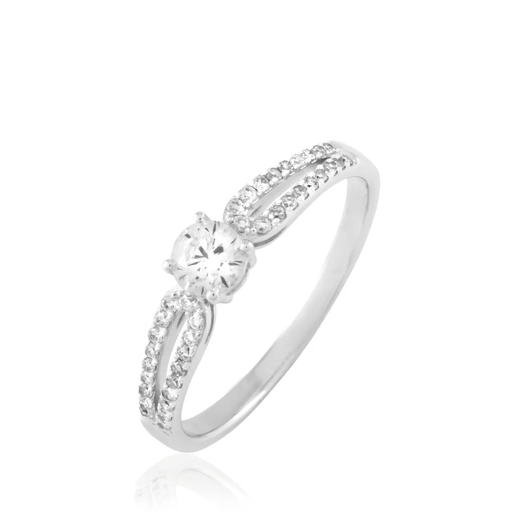 Histoire D'Or Bague Solitaire Katalina Or Blanc Diamant
