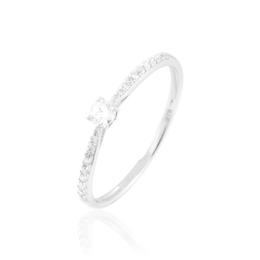 Histoire D'Or Bague Solitaire Laetitia Or Blanc Diamant