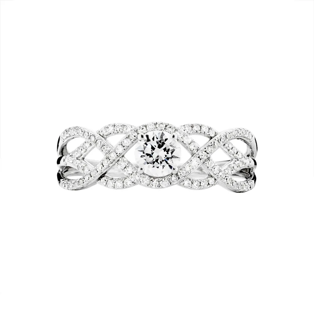 Histoire D'Or Bague Solitaire Liora Or Blanc Diamant – Image 2