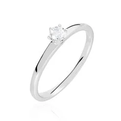 Histoire D'Or Bague Solitaire Natalia Or Blanc Diamant