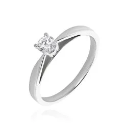 Histoire D'Or Bague Solitaire Celina Or Blanc Diamant