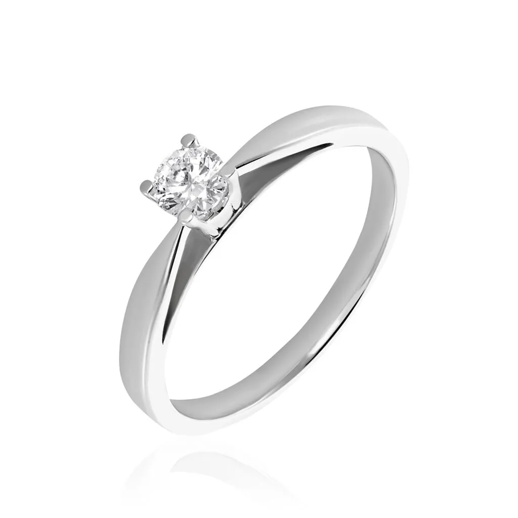 Histoire D'Or Bague Solitaire Celina Or Blanc Diamant