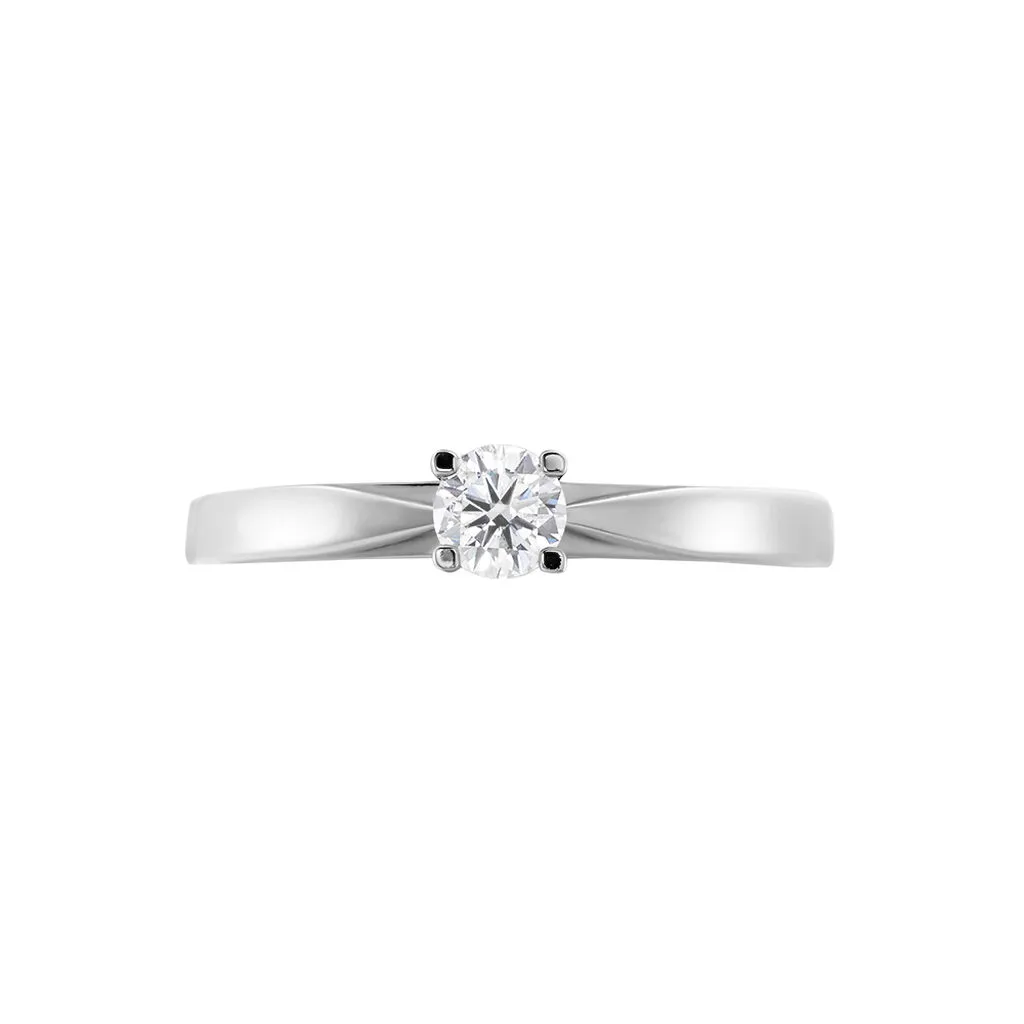 Histoire D'Or Bague Solitaire Celina Or Blanc Diamant – Image 2