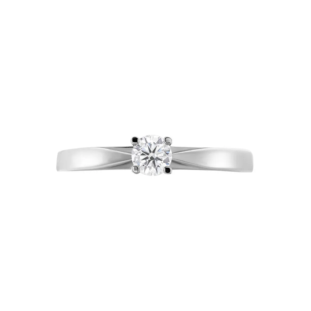 Histoire D'Or Bague Solitaire Celina Or Blanc Diamant – Image 5